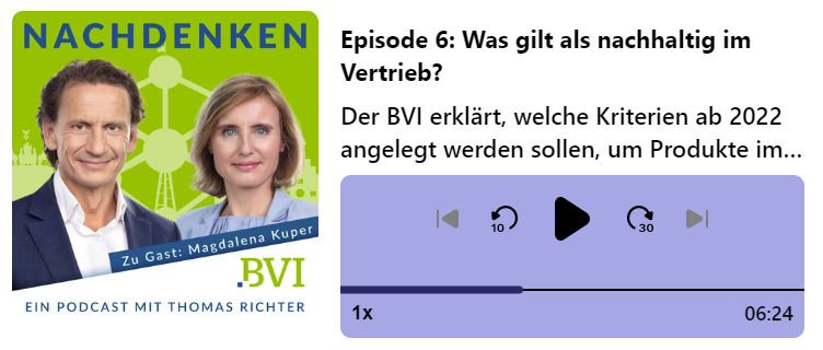 BVI-Spezialisten im Podcast: Wann sind Finanzprodukte nachhaltig?